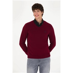 Erkek Bordo Basic Kazak