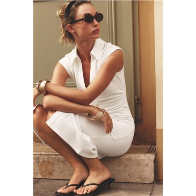 PIQUÉ SHIRT DRESS