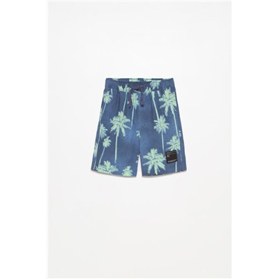 Tropical print Bermuda shorts