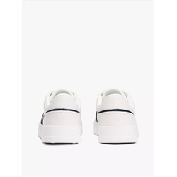 Leather Contrast Panel Court Sneaker