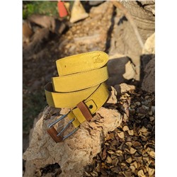 Ab.Zapatos Pelle cinturon (140) Amarillo