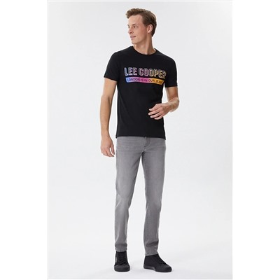 Lee Cooper Carter Erkek O Yaka T-shirt Siyah 222 LCM 242068