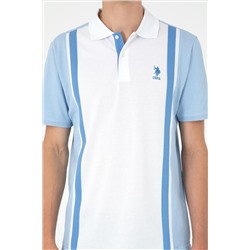 Erkek Regular Fit Polo Yaka Açık Mavi Tişört