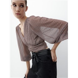 Gemusterte Bluse