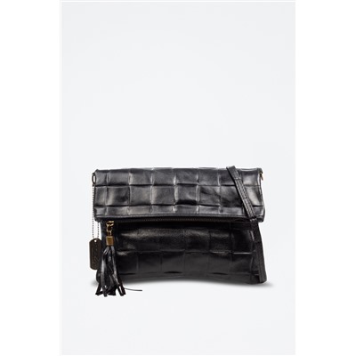 Bandolera de nobuk Negro
