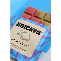 Шоколад с открыткой What is love?