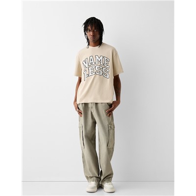 Print boxy fit short sleeve T-shirt
