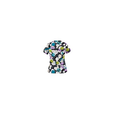 UA Beautiful Bloom Pewter Print Scrub Top