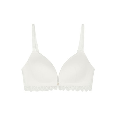 LOVELY Sujetador triangular encaje tul blanco