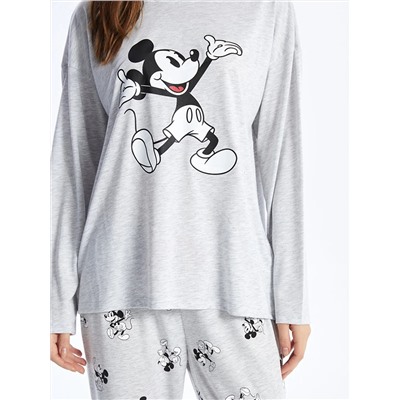 LC Waikiki Bisiklet Yaka Mickey Mouse Baskılı Uzun Kollu Kadın Pijama Takımı, LCW DREAM                                            
                                            Bisiklet Yaka Mickey Mouse Baskılı Uzun Kollu Kadın Pijama Takımı