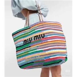 Летняя яркая пляжная сумка тоут Miu Mi*u 🩷
