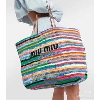 Летняя яркая пляжная сумка тоут Miu Mi*u 🩷