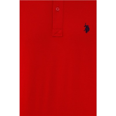 Erkek Kırmızı Basic Polo Yaka Tişört