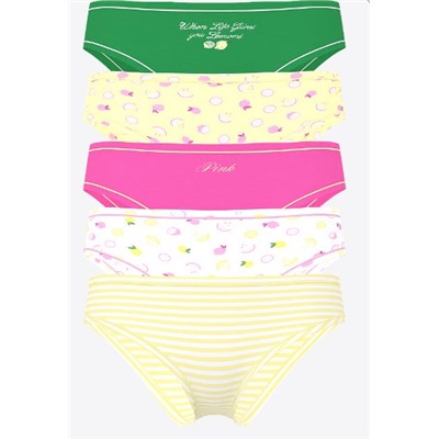 PINK 5-Pack Cotton Cheeky Panties