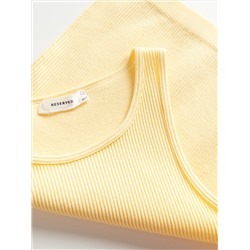 Kurzes Top aus Rippstrickjersey