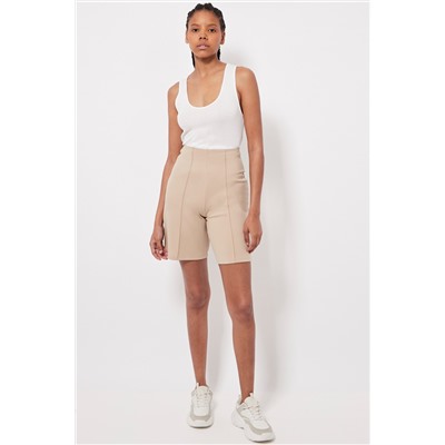 Bermudas cintura alta Beige