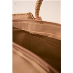 Bolso capazo rosa rafia