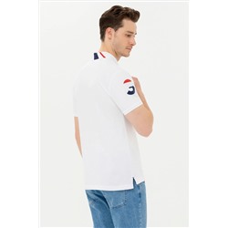 Erkek Beyaz Basic Polo Yaka Tişört