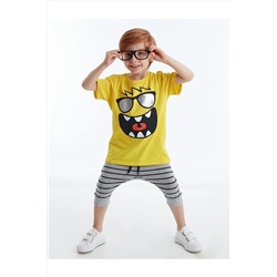 Denokids Neşeli Erkek Çocuk Kapri Takım CFF-20Y1-093