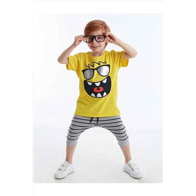 Denokids Neşeli Erkek Çocuk Kapri Takım CFF-20Y1-093