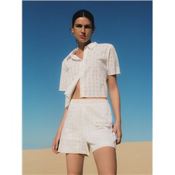 SHORTS WITH SWISS EMBROIDERY