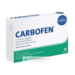 Gifrer Carbofen Facilite la Digestion Gazs Intestinaux 30 gélules