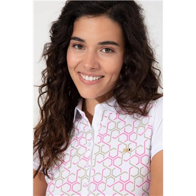 Kadın Pembe Polo Yaka Tişört