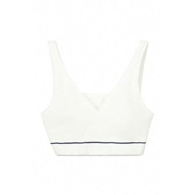 Sujetador seamless canalé blanco