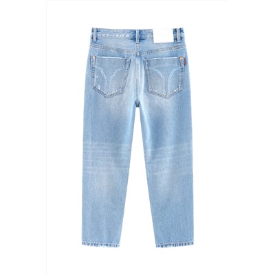 Vaquero recto 7/8 Azul