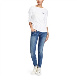 POLO COTTON BOATNECK TEE RALPH LAUREN