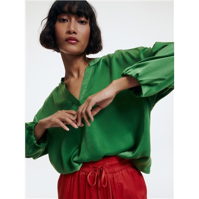 Bluse mit Volantärmeln