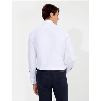 Beyaz Slim Fit Oxford Gömlek