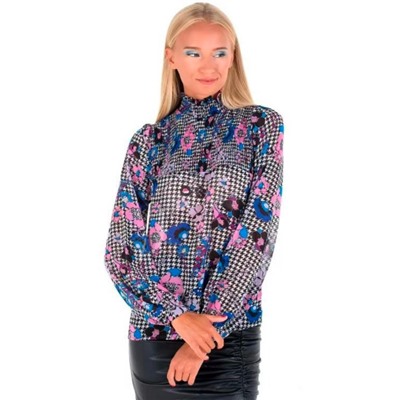 Женская изысканная шифоновая блузка с длинными рукавами  GUES*S ОРИГИНАЛ!