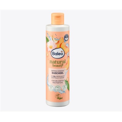 Natural Beauty Dusche Pfirsich-Extrakt & Bio-Rosenöl, 250 ml