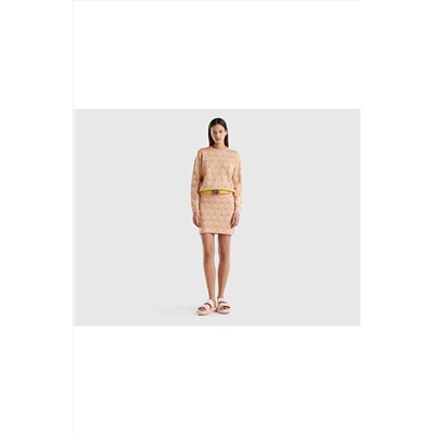 United Colors of Benetton Kadın Mix Meyve Desenli Jakarlı Kazak 123P1094E105O-911