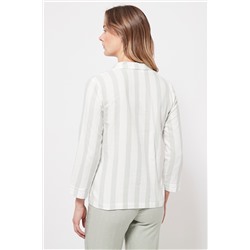 Camisa Blanco y gris