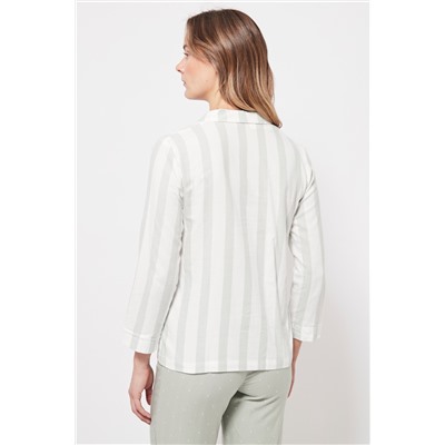 Camisa Blanco y gris