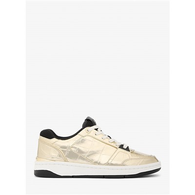 Rebel Metallic Crocodile Embossed Leather Sneaker