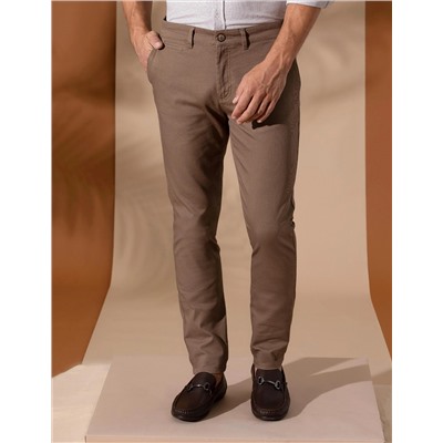 Kahverengi Slim Fit Kanvas Pantolon