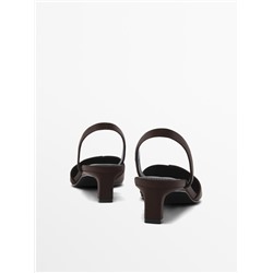 Heeled satin shoes