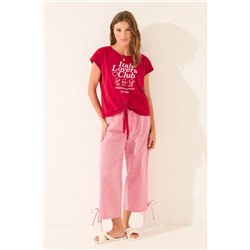 Camiseta manga corta 100% algodón rojo Snoopy