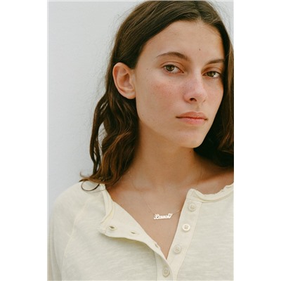 WASHED SLUB COTTON T-SHIRT