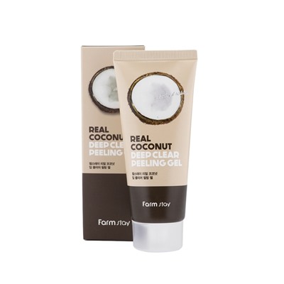 FarmStay Real Coconut Deep Clear Peeling Gel Отшелушивающий гель с экстрактом кокоса 100мл