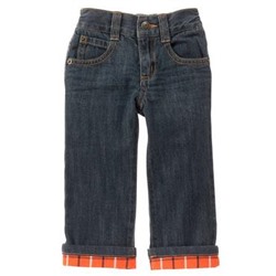 Plaid Cuff Jeans