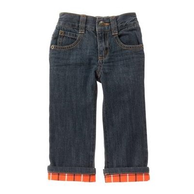 Plaid Cuff Jeans