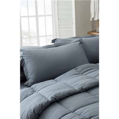Mona Tek Kişilik Comforter Set - İndigo