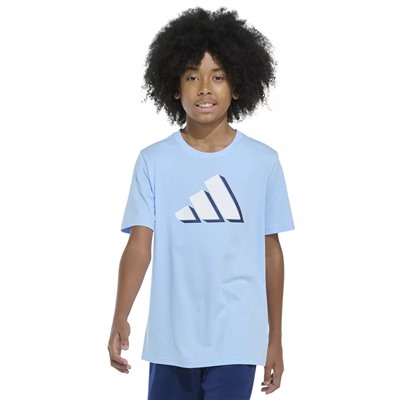 Adidas Big Boys Cotton Big Logo Graphic Crewneck T-Shirt