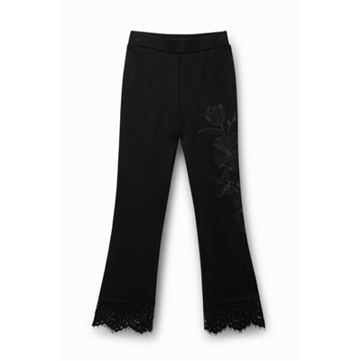 Legging slim encaje