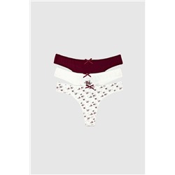 Pierre Cardin3'lü Ekonomik Paket Feel 2702 Pamuklu Basic Desenli String Külot