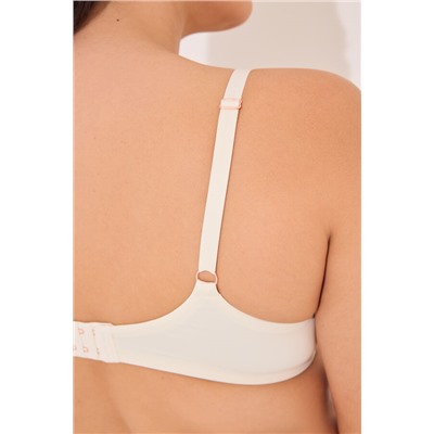 GORGEOUS Sujetador push up encaje y micro marfil
